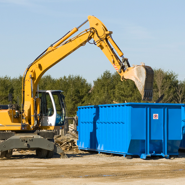 are there any restrictions on where a residential dumpster can be placed in Franklin County